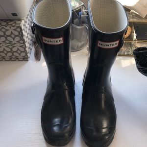Hunter boots original short gloss rain boot